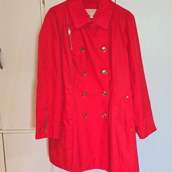 MK  Double-Breasted Coral Trench Jacket - Picture 1 of 5